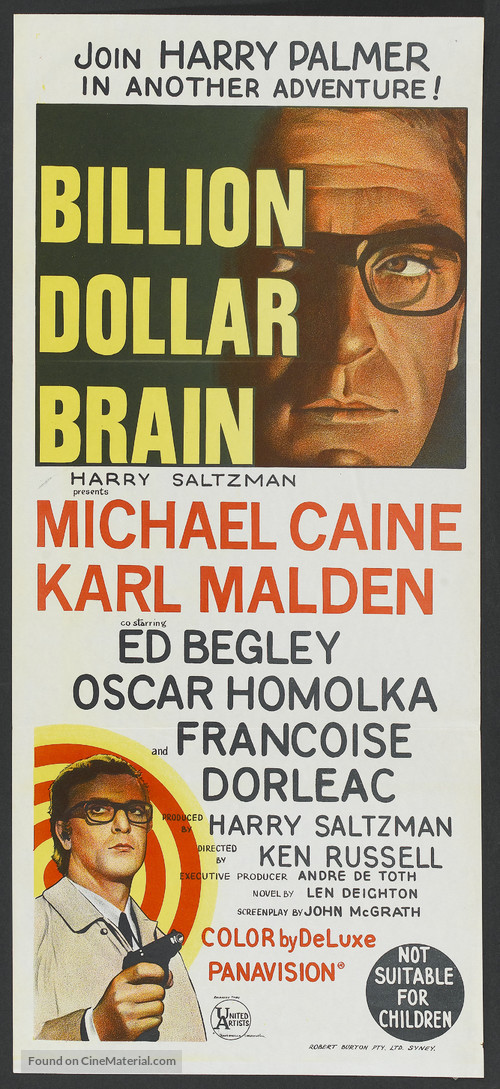 Billion Dollar Brain - Australian Movie Poster