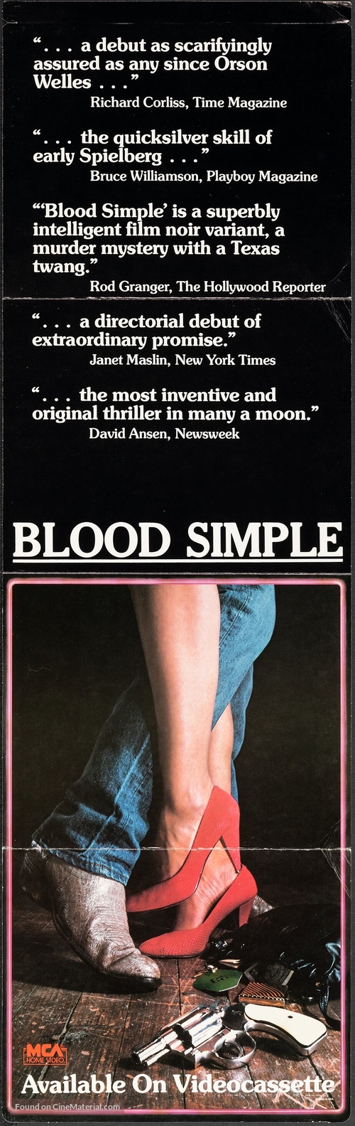 Blood Simple - Video release movie poster
