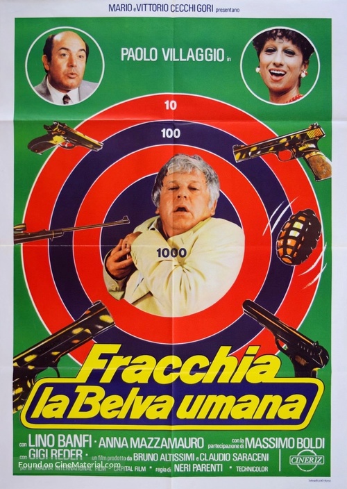 Fracchia la belva umana - German Movie Poster