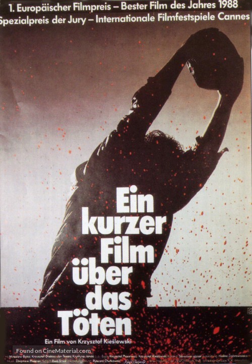 Kr&oacute;tki film o zabijaniu - German Movie Poster