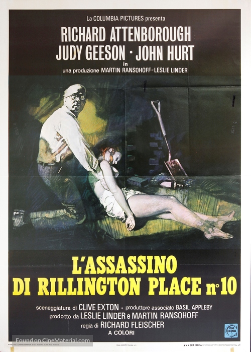 10 Rillington Place - Italian Movie Poster