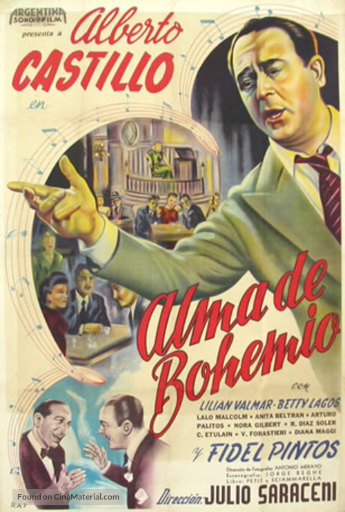 Alma de bohemio - Argentinian Movie Poster