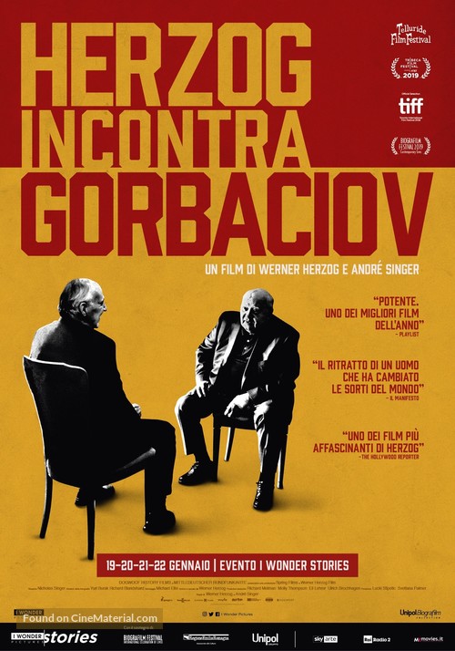 Meeting Gorbachev - Italian Movie Poster