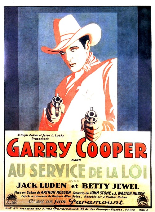 The Last Outlaw - French Movie Poster