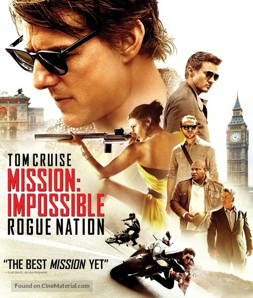 Mission: Impossible - Rogue Nation - Blu-Ray movie cover
