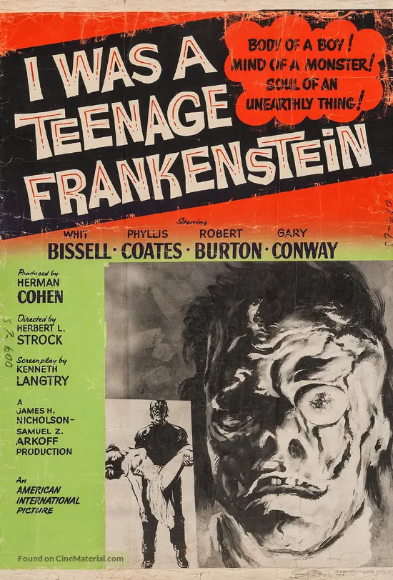 I Was a Teenage Frankenstein - Movie Poster