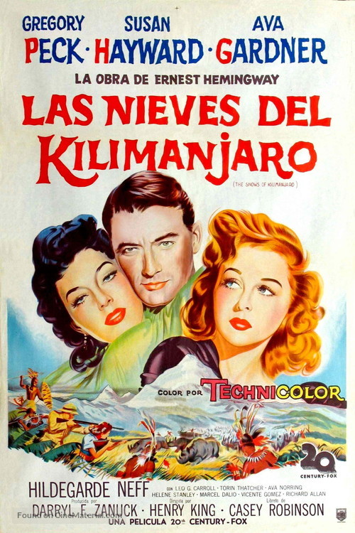 The Snows of Kilimanjaro - Argentinian Movie Poster