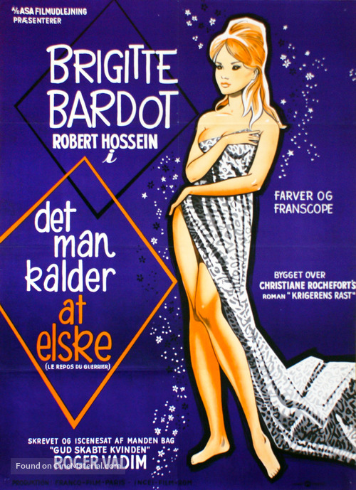 Le repos du guerrier - Danish Movie Poster