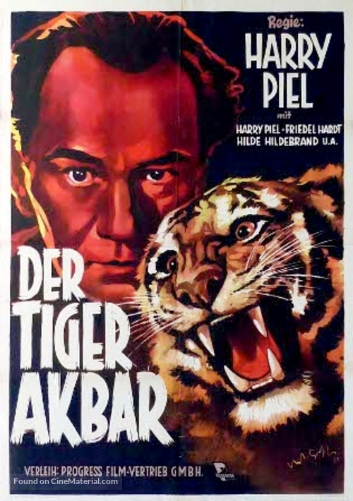 Der Tiger Akbar - German Movie Poster