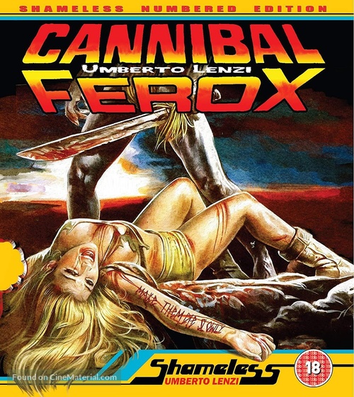 Cannibal ferox - British Blu-Ray movie cover