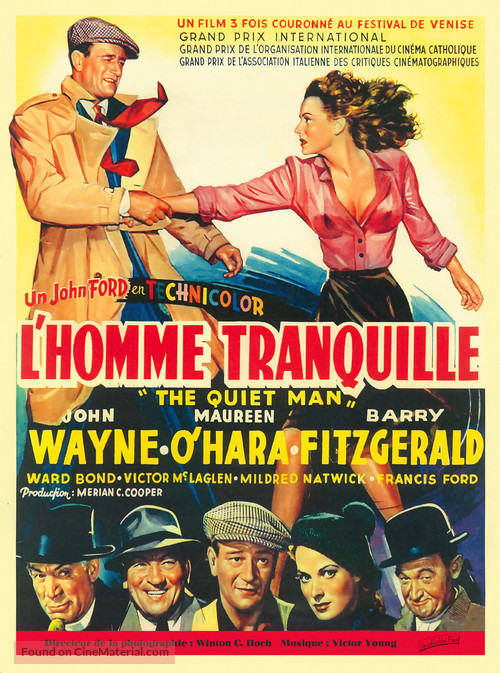 The Quiet Man - French Re-release movie poster