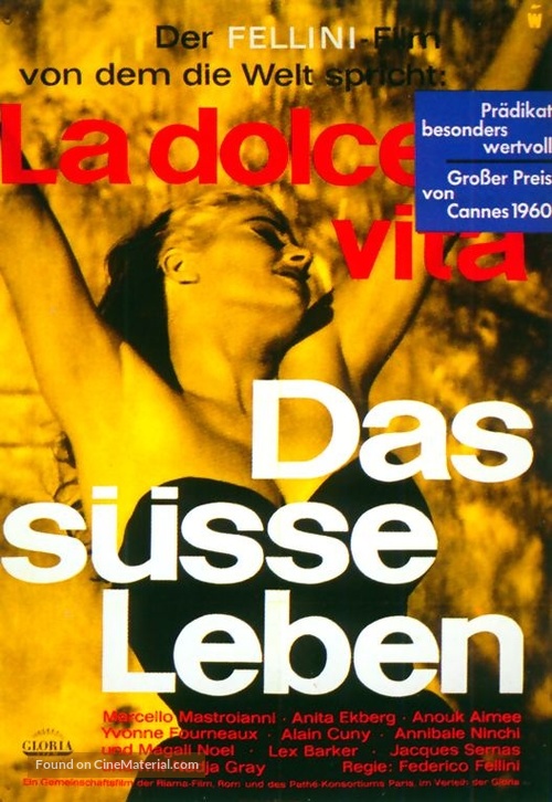 La dolce vita - German Movie Poster