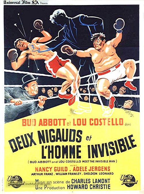 Abbott and Costello Meet the Invisible Man - French Movie Poster