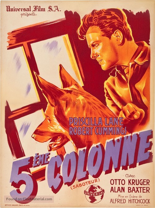 Saboteur - French Movie Poster