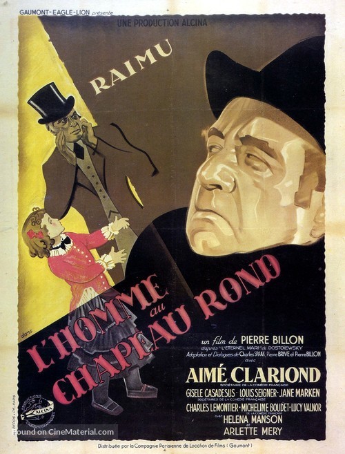 L&#039;homme au chapeau rond - French Movie Poster