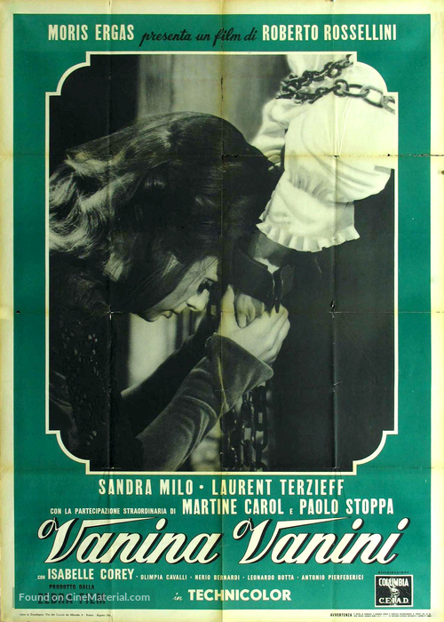 Vanina Vanini - Italian Movie Poster