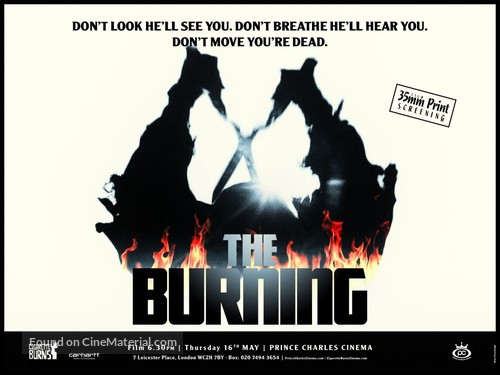 The Burning - British Re-release movie poster