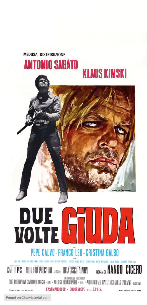 Due volte Giuda - Italian Movie Poster