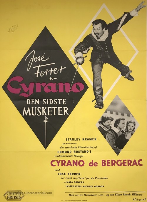Cyrano de Bergerac - Danish Movie Poster