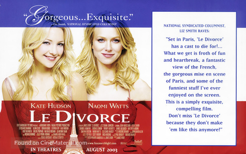Divorce, Le - Advance movie poster