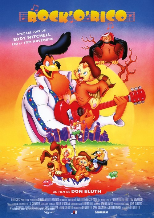 Rock-A-Doodle - French Re-release movie poster