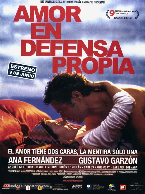 Amor en defensa propia - Spanish Movie Poster