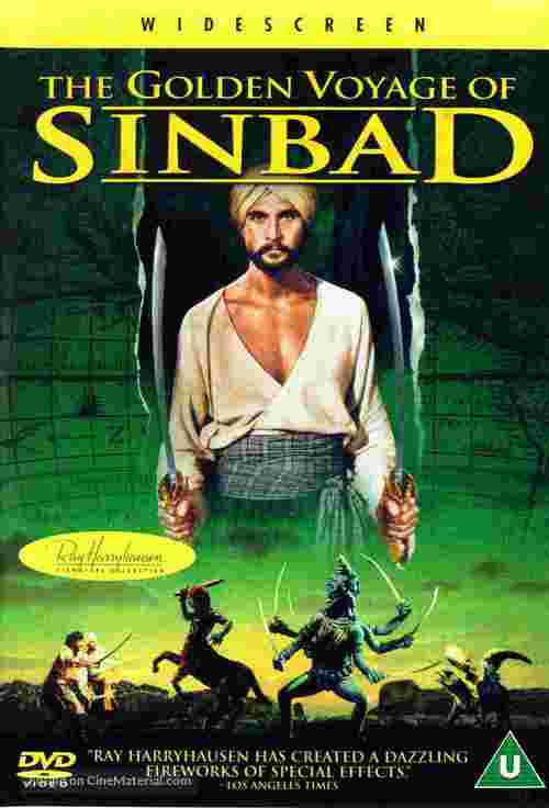 The Golden Voyage of Sinbad - British DVD movie cover