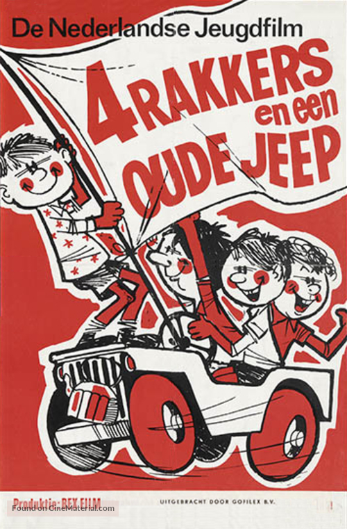 Vier Rakkers en een oude jeep - Dutch Movie Poster