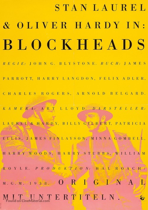 Block-Heads - German Re-release movie poster