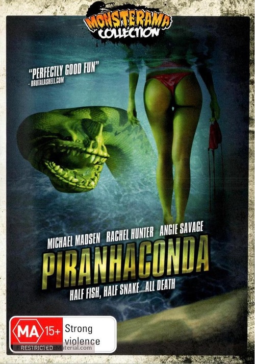 Piranhaconda - Australian DVD movie cover