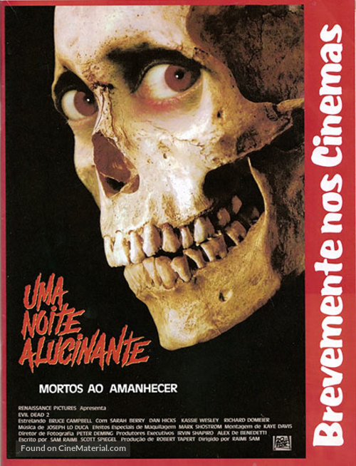 Evil Dead II - Portuguese Movie Poster