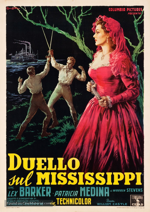 Duel on the Mississippi - Italian Movie Poster