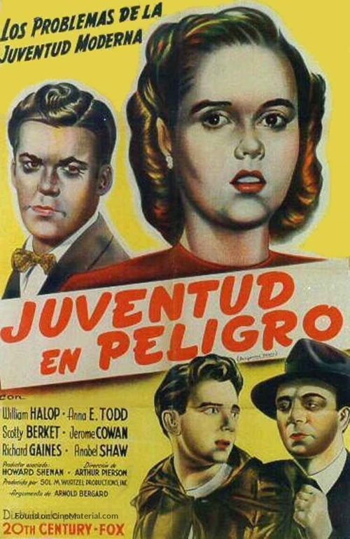 Dangerous Years - Spanish Movie Poster