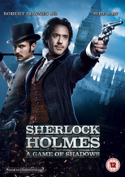 Sherlock Holmes: A Game of Shadows - British DVD movie cover