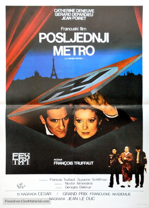 Le dernier m&eacute;tro - Yugoslav Movie Poster