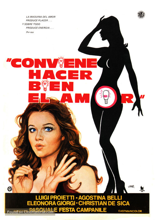 Conviene far bene l&#039;amore - Spanish Movie Poster
