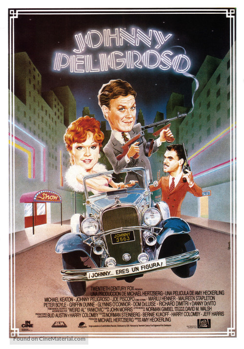 Johnny Dangerously - Spanish Movie Poster