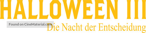 Halloween III: Season of the Witch - German Logo