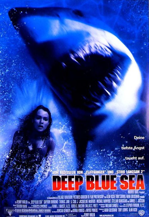 Deep Blue Sea - German Movie Poster