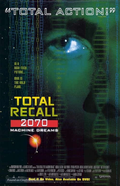 &quot;Total Recall 2070&quot; - Video release movie poster