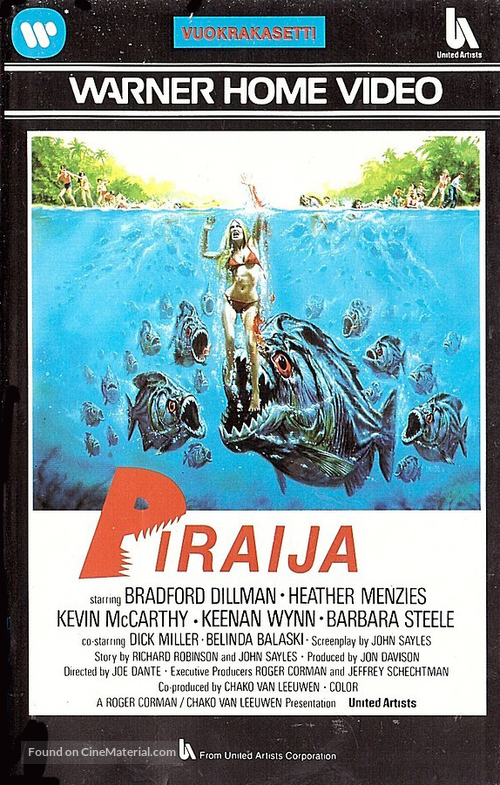 Piranha - Finnish VHS movie cover