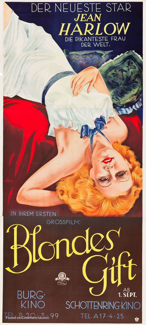 Red-Headed Woman - Austrian Movie Poster