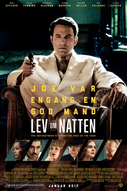 Live by Night - Danish Movie Poster