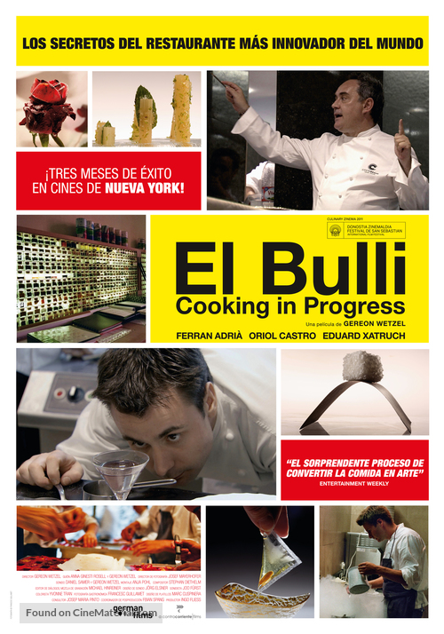 El Bulli: Cooking in Progress - Spanish Movie Poster