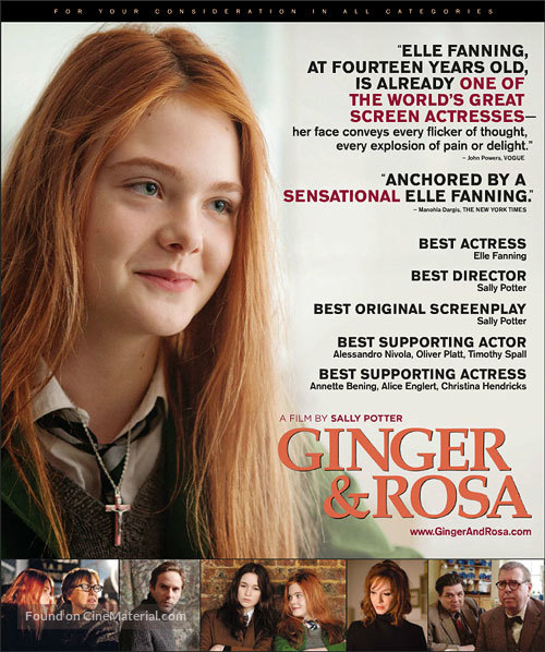 Ginger &amp; Rosa - For your consideration movie poster