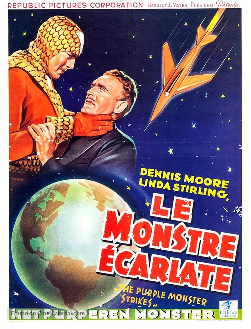 The Purple Monster Strikes - Belgian Movie Poster