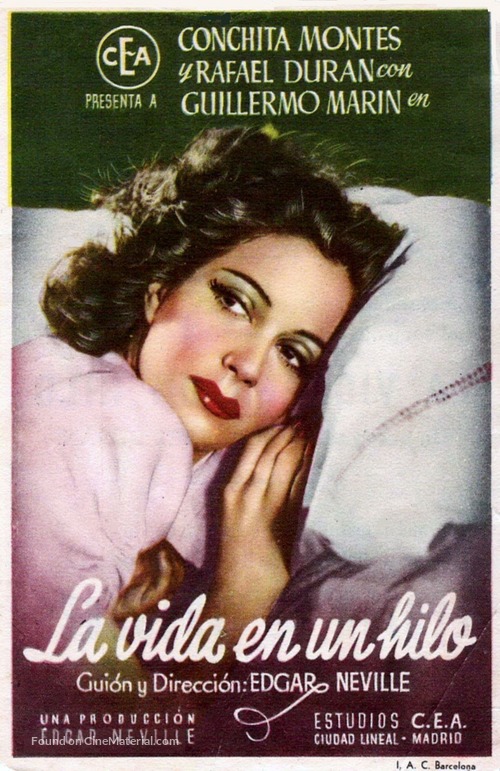 La vida en un hilo - Spanish Movie Poster