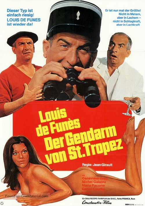 Le gendarme de St. Tropez - German Movie Poster