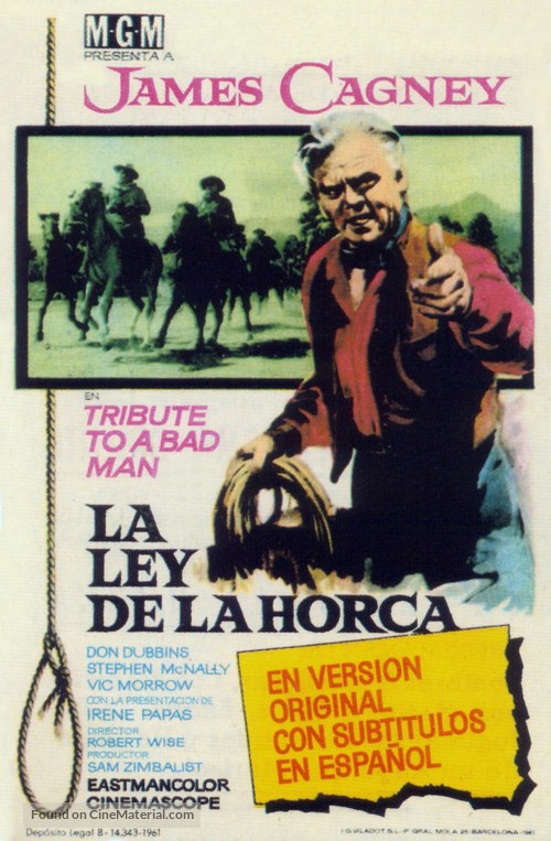 Tribute to a Bad Man - Spanish Movie Poster
