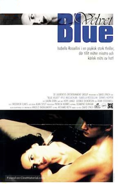 Blue Velvet - Swedish Movie Poster